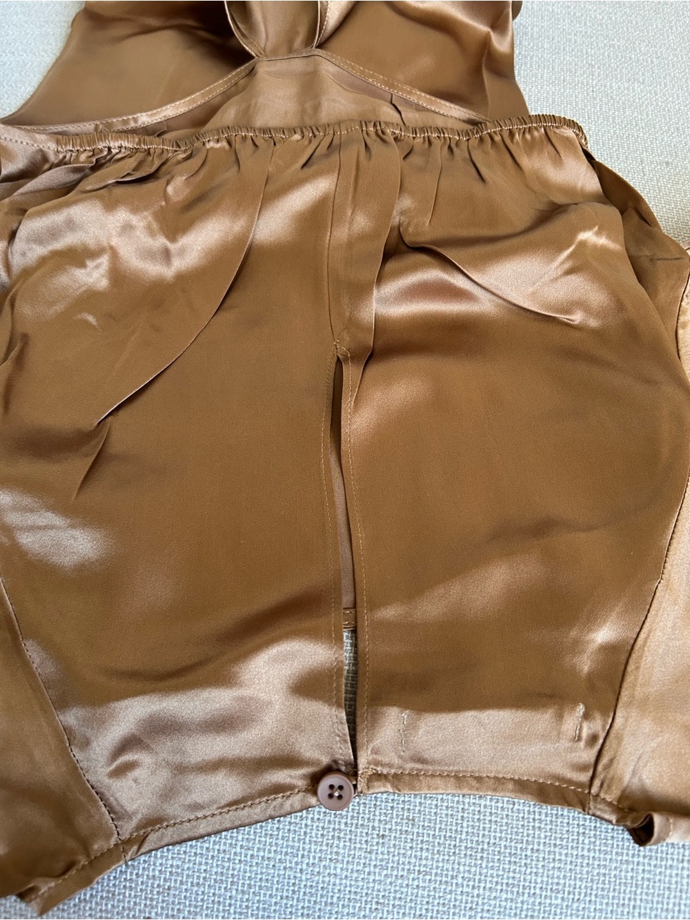 NWT Reformation Noemi Midi Silk Dress US2 Copper Cut Out Cocktail Party - Picture 6 of 10